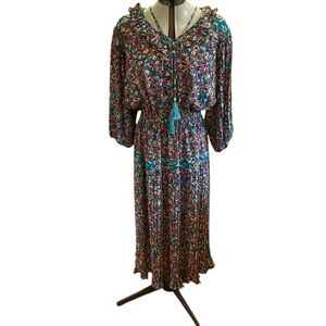 Mosaic vintage georgette dress